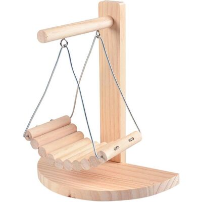 Duvoplus Nagerschaukel aus Holz, Kleintierstalleinrichtung Duvoplus Nagerschaukel aus Holz, Kleintierstalleinrichtung
