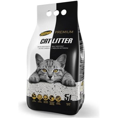 Hilton Bentonit mit Aktivkohle Weiss - Katzenstreu - 5 l (Schnell absorbierend, 9.90 kg), Katzenstreu Hilton Bentonit mit Aktivkohle Weiss - Katzenstreu - 5 l (Schnell absorbierend, 9.90 kg), Katzenstreu