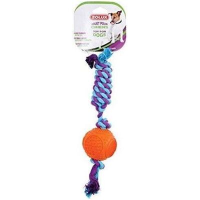 Zolux Rubber ball with rope 7.5 cm (Ballspielzeug Hund), Hundespielzeug Zolux Rubber ball with rope 7.5 cm (Ballspielzeug Hund), Hundespielzeug