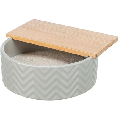 Trixie Kleintier Sandbad - Langlebig Keramik und Holz Trixie Kleintier Sandbad - Langlebig Keramik und Holz