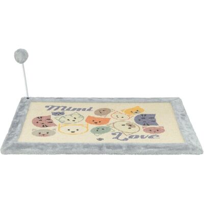 Trixie Mata do drapania Mimi z zabawką, dla kota, 70 × 45 cm, szara (70 cm, Grau, Mehrfarbig), Katzenbaum Trixie Mata do drapania Mimi z zabawką, dla kota, 70 × 45 cm, szara (70 cm, Grau, Mehrfarbig), Katzenbaum