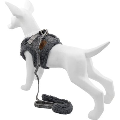 Zolux Zestaw, szelki+smycz, dla psa, szary, poliester/bawena, rozmiar XL, ocieplane (XL, Hund), Halsband + Leine Zolux Zestaw, szelki+smycz, dla psa, szary, poliester/bawena, rozmiar XL, ocieplane (XL, Hund), Halsband + Leine