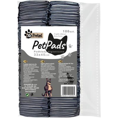 vidaXL Mr. Pretzel Unterlagen mit Aktivkohle 33×45 cm, 100 Stück (Hund, Katze), Tierhygiene vidaXL Mr. Pretzel Unterlagen mit Aktivkohle 33×45 cm, 100 Stück (Hund, Katze), Tierhygiene