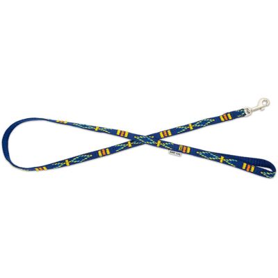 Barry King Smycz granatowy, wzór etniczny, taśma polipropylenowa, 16mm/120cm (Hund), Halsband + Leine Barry King Smycz granatowy, wzór etniczny, taśma polipropylenowa, 16mm/120cm (Hund), Halsband + Leine
