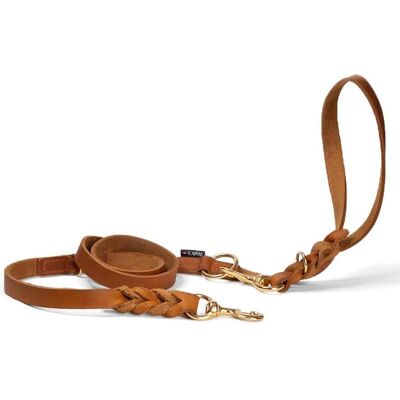 WalkFit - Tracking Leash - Cognac - 20mm x 220cm (Hund, Spazieren), Halsband + Leine WalkFit - Tracking Leash - Cognac - 20mm x 220cm (Hund, Spazieren), Halsband + Leine