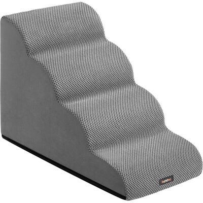 Feandrea Rutschfeste Haustiertreppe mit 4 Stufen (Hund, Katze), Tiertransport Feandrea Rutschfeste Haustiertreppe mit 4 Stufen (Hund, Katze), Tiertransport