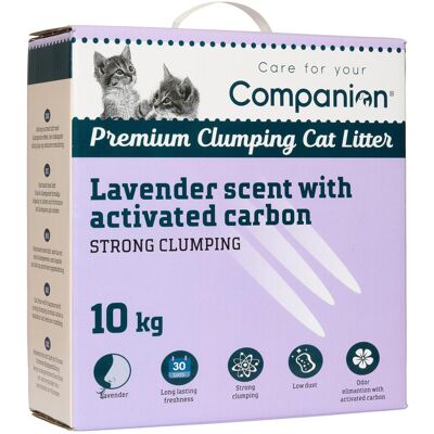 Companion bentonite cat litter 10 kg - lavender scent (10 kg), Katzenstreu Companion bentonite cat litter 10 kg - lavender scent (10 kg), Katzenstreu