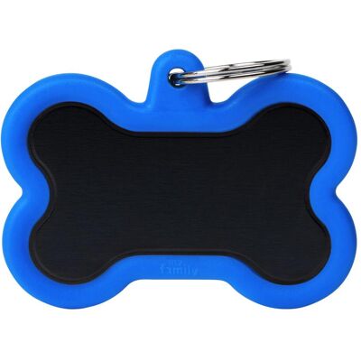 Myfamily Black Bone Alu ID-Hundetag blau, 4.9x3.6cm (1 Stk) (Hund), Halsband + Leine Myfamily Black Bone Alu ID-Hundetag blau, 4.9x3.6cm (1 Stk) (Hund), Halsband + Leine