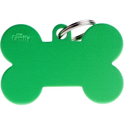 Myfamily Bone Aluminium ID-Hundetag grün, 4.8x3.1cm (1 Stk) (XL, Hund, Allgemein), Halsband + Leine Myfamily Bone Aluminium ID-Hundetag grün, 4.8x3.1cm (1 Stk) (XL, Hund, Allgemein), Halsband + Leine