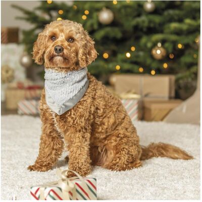 Trixie Julehalstørklaede, plys, 75 cm, grå, Hundebekleidung Trixie Julehalstørklaede, plys, 75 cm, grå, Hundebekleidung