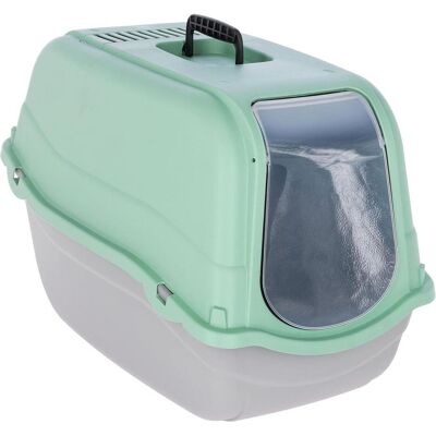 Kerbl Katzentoilette Minka – Hellgrau/Mint (Abmessungen LxBxH 57 x 39 x 41 cm, Gewicht 1,266 kg, Mat (Katzenklo geschlossen), Katzenklo Kerbl Katzentoilette Minka – Hellgrau/Mint (Abmessungen LxBxH 57 x 39 x 41 cm, Gewicht 1,266 kg, Mat (Katzenklo geschlossen), Katzenklo