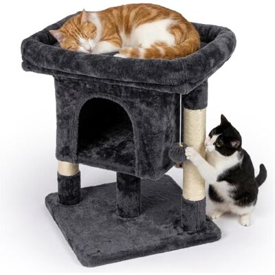 Relaxdays Kratzbaum (60 cm, Anthrazit), Katzenbaum Relaxdays Kratzbaum (60 cm, Anthrazit), Katzenbaum