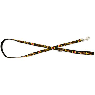 Barry King Smycz czarny, wzór etniczny, taśma polipropylenowa, 20mm/120cm (Hund), Halsband + Leine Barry King Smycz czarny, wzór etniczny, taśma polipropylenowa, 20mm/120cm (Hund), Halsband + Leine