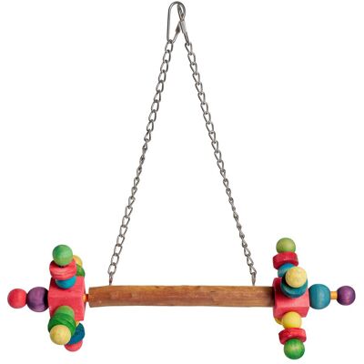 Companion bird toy - wood swing, Vogelheimeinrichtung Companion bird toy - wood swing, Vogelheimeinrichtung