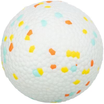 Trixie Light & Strong Bouncy Ball, EPS, 7,5cm, white/multicoloured (Ballspielzeug Hund), Hundespielzeug Trixie Light & Strong Bouncy Ball, EPS, 7,5cm, white/multicoloured (Ballspielzeug Hund), Hundespielzeug