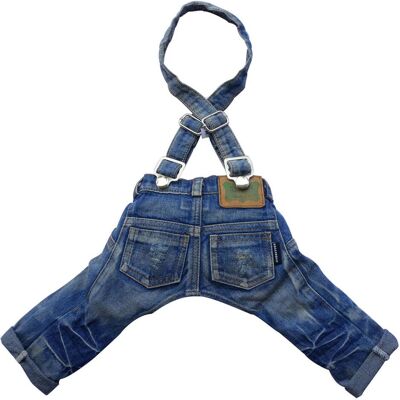 Doggydolly Spodnie z szelkami, jeansowe, rozmiar-XS 18-20cm/31-33cm (XS, Hundeoverall), Hundebekleidung Doggydolly Spodnie z szelkami, jeansowe, rozmiar-XS 18-20cm/31-33cm (XS, Hundeoverall), Hundebekleidung