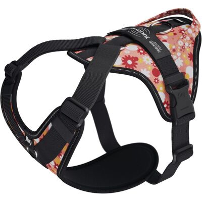 Julius-K9 K9 Longwalk light sele w/handle+trackerpocket,Pink flower,L (L, Hund, Spazieren), Halsband + Leine Julius-K9 K9 Longwalk light sele w/handle+trackerpocket,Pink flower,L (L, Hund, Spazieren), Halsband + Leine