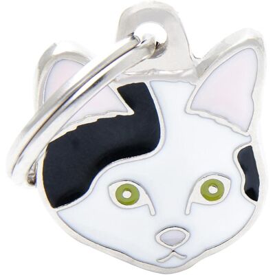 Myfamily MyFa tegn friends, Europaeisk korthår, sort/hvid (Katze), Halsband + Leine Myfamily MyFa tegn friends, Europaeisk korthår, sort/hvid (Katze), Halsband + Leine