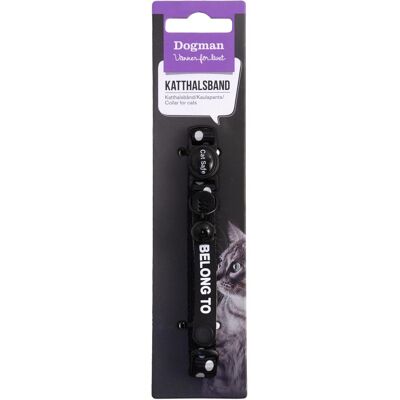 Dogman Schwarzes Reflektierendes Katzencollier - Katzencollier mit Bruch-Sicherheitsverschluss Dogman Schwarzes Reflektierendes Katzencollier - Katzencollier mit Bruch-Sicherheitsverschluss