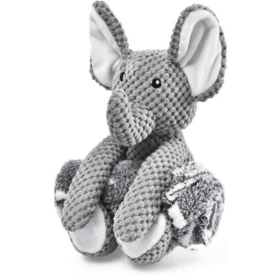 Barry King Spielzeug-Plüsch-Elefant + Decke 31,5 x 27, Decke 70 x 60 (Plüschspielzeug Hund), Hundespielzeug Barry King Spielzeug-Plüsch-Elefant + Decke 31,5 x 27, Decke 70 x 60 (Plüschspielzeug Hund), Hundespielzeug