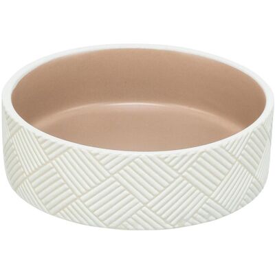 Trixie Miska ceramiczna we wzory, dla kota, 1 l/o 18 cm, biały/beżowy (100 cl), Futternapf Trixie Miska ceramiczna we wzory, dla kota, 1 l/o 18 cm, biały/beżowy (100 cl), Futternapf
