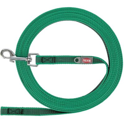 Trixie Smycz tropiąca, dla psa, gumowana, S–M: 15 m/15 mm, zielona (Hund, Allgemein), Halsband + Leine Trixie Smycz tropiąca, dla psa, gumowana, S–M: 15 m/15 mm, zielona (Hund, Allgemein), Halsband + Leine
