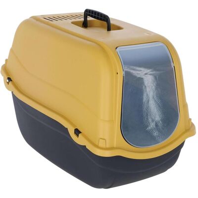 Kerbl Katzentoilette Minka – Schwarz/Honey (Abmessungen LxBxH 57 x 39 x 41 cm, Gewicht 1,266 kg, Mat (Katzenklo geschlossen), Katzenklo Kerbl Katzentoilette Minka – Schwarz/Honey (Abmessungen LxBxH 57 x 39 x 41 cm, Gewicht 1,266 kg, Mat (Katzenklo geschlossen), Katzenklo