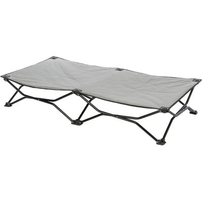 PETS Collection Camping bed for dogs, 120 × 22 × 60 cm, beige/black (Hund), Hundebett + Katzenbett PETS Collection Camping bed for dogs, 120 × 22 × 60 cm, beige/black (Hund), Hundebett + Katzenbett