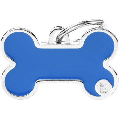 Myfamily Bone Logo ID-Hundetag blau, 3.8x2.4cm (1 Stk) (Hund), Halsband + Leine Myfamily Bone Logo ID-Hundetag blau, 3.8x2.4cm (1 Stk) (Hund), Halsband + Leine