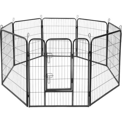 Rebel Modułowy kojec dla psa, stalowa zagroda, rozmiar XL, 8 paneli 80x100 cm, ANIMALS (Hund), Hundebett + Katzenbett Rebel Modułowy kojec dla psa, stalowa zagroda, rozmiar XL, 8 paneli 80x100 cm, ANIMALS (Hund), Hundebett + Katzenbett