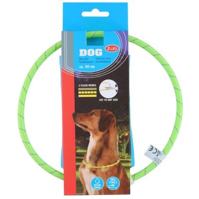Pet Comfort Dog collar 2xLED nylon sleeve (Hund, Spazieren), Halsband + Leine Pet Comfort Dog collar 2xLED nylon sleeve (Hund, Spazieren), Halsband + Leine