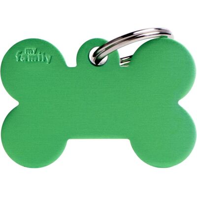 Myfamily Bone Aluminium ID-Hundetag grün, 3.8x2.5cm (1 Stk) (Hund), Halsband + Leine Myfamily Bone Aluminium ID-Hundetag grün, 3.8x2.5cm (1 Stk) (Hund), Halsband + Leine