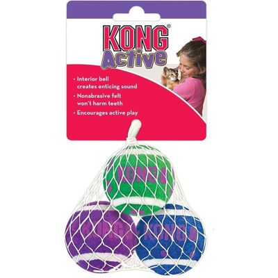KONG Tennis-Ball mit Glöckchen (Ballspielzeug Katze), Katzenspielzeug KONG Tennis-Ball mit Glöckchen (Ballspielzeug Katze), Katzenspielzeug