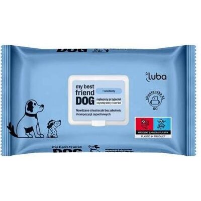Luba Dog Wet Wipes For Cleansing And Protection Of Skin And Coat 60 Pcs (Hund), Tierhygiene Luba Dog Wet Wipes For Cleansing And Protection Of Skin And Coat 60 Pcs (Hund), Tierhygiene