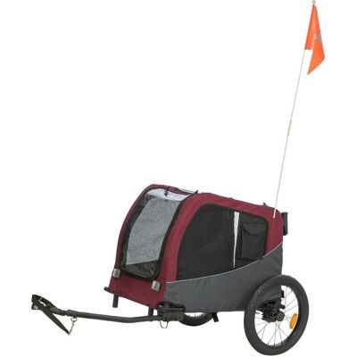 Trixie Przyczepka rowerowa, dla psa, szaro-czerwona, M: 63 × 68 × 75/137 cm (Hund), Tiertransport Trixie Przyczepka rowerowa, dla psa, szaro-czerwona, M: 63 × 68 × 75/137 cm (Hund), Tiertransport