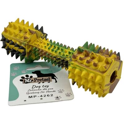 Mr. Pretzel Hartes Gummihantel-Spielzeug mit Noppen für Hunde 18 cm (Welpenspielzeug), Hundespielzeug Mr. Pretzel Hartes Gummihantel-Spielzeug mit Noppen für Hunde 18 cm (Welpenspielzeug), Hundespielzeug