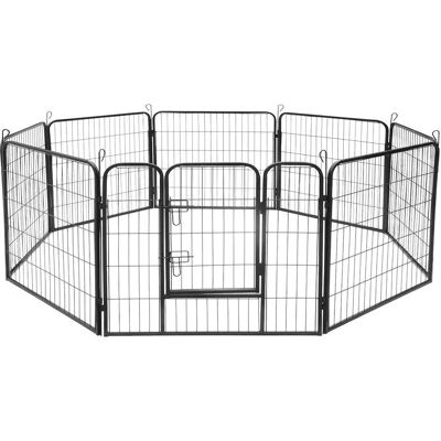 Rebel Modułowy kojec dla psa, stalowa zagroda, rozmiar S, 8 paneli 80x60 cm, ANIMALS (Hund), Hundebett + Katzenbett Rebel Modułowy kojec dla psa, stalowa zagroda, rozmiar S, 8 paneli 80x60 cm, ANIMALS (Hund), Hundebett + Katzenbett