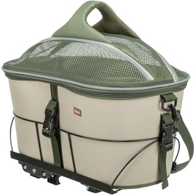 Trixie Kosz rowerowy na bagażnik, dla psa, poliester, 33 × 40 × 46 cm, oliwkowozielony/beżowy (Hund), Tiertransport Trixie Kosz rowerowy na bagażnik, dla psa, poliester, 33 × 40 × 46 cm, oliwkowozielony/beżowy (Hund), Tiertransport