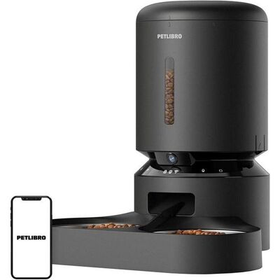Petlibro Granary camera kama dispenser with double bowl, 5L (black) (500 cl), Futternapf Petlibro Granary camera kama dispenser with double bowl, 5L (black) (500 cl), Futternapf