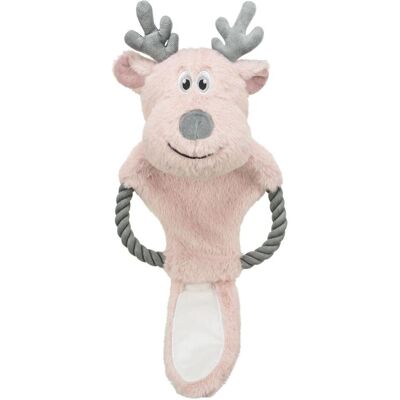 Trixie Jule-rensdyr med reb, plys/bomuld, 47 cm, Hundespielzeug Trixie Jule-rensdyr med reb, plys/bomuld, 47 cm, Hundespielzeug