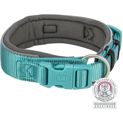 Trixie Halsband Hond Premium Extra Breed Aqua / Grafiet Grijs - 53-62X5 Cm (Hund, Hundesport), Halsband + Leine Trixie Halsband Hond Premium Extra Breed Aqua / Grafiet Grijs - 53-62X5 Cm (Hund, Hundesport), Halsband + Leine