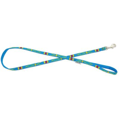 Barry King Smycz dla psa, niebieska, etniczny wzór, taśma polipropylenowa, 25mm/120cm (Hund), Halsband + Leine Barry King Smycz dla psa, niebieska, etniczny wzór, taśma polipropylenowa, 25mm/120cm (Hund), Halsband + Leine