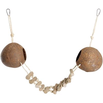 Companion bird toy - coconut swing, Vogelheimeinrichtung Companion bird toy - coconut swing, Vogelheimeinrichtung