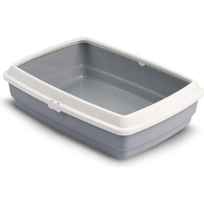 Barry King Toilette otwarta HANDY mit Rahmen dla kota, grau, 42x33x14cm (Katzenklo offen), Katzenklo Barry King Toilette otwarta HANDY mit Rahmen dla kota, grau, 42x33x14cm (Katzenklo offen), Katzenklo