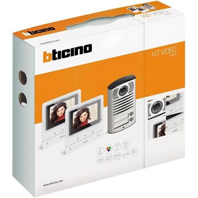 Bticino, Klingel + Türsprechanlage, Videokit handsfree mit 2 internen Videoeinheiten, 5-Zoll-LCD und 2 Tasten (Kabelgebunden) Bticino, Klingel + Türsprechanlage, Videokit handsfree mit 2 internen Videoeinheiten, 5-Zoll-LCD und 2 Tasten (Kabelgebunden)