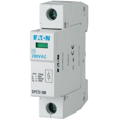 Eaton SPCT2-460/1 Überspannungsableiter - T2, 460V, Hutschiene Eaton SPCT2-460/1 Überspannungsableiter - T2, 460V, Hutschiene
