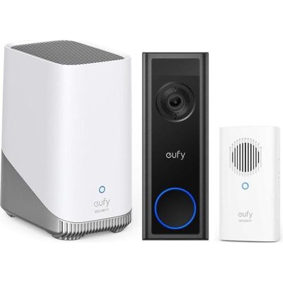 eufy, Klingel + Türsprechanlage, Security C30 2K Draadloze Video Deurbel 2K FHD op accu + Chime + HomeBase 3 (Ethernet, Kabellos, WLAN) eufy, Klingel + Türsprechanlage, Security C30 2K Draadloze Video Deurbel 2K FHD op accu + Chime + HomeBase 3 (Ethernet, Kabellos, WLAN)