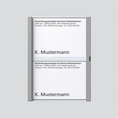 Siedle, Zubehör Gebäudesicherheit, S. & Soehne Namensschild titan-met kpl f.TM 611-2 TM 200029040- Siedle, Zubehör Gebäudesicherheit, S. & Soehne Namensschild titan-met kpl f.TM 611-2 TM 200029040-