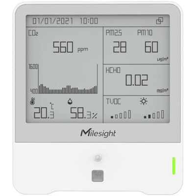 Milesight, Bewegungsmelder, Indoor Ambience Monitoring Sensor, AM319-868M-HCHO Milesight, Bewegungsmelder, Indoor Ambience Monitoring Sensor, AM319-868M-HCHO
