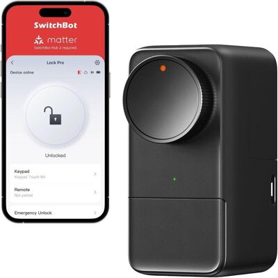 SwitchBot Smart Lock Pro - Elektronisches Türschloss - Schwarz - Smart Lock SwitchBot Smart Lock Pro - Elektronisches Türschloss - Schwarz - Smart Lock